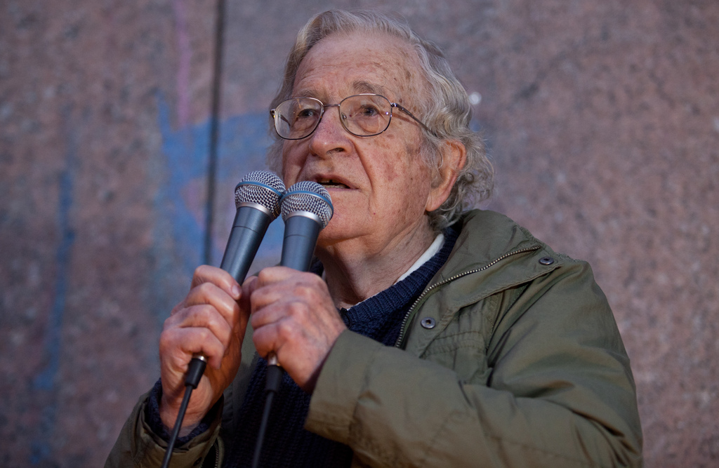 Noam Chomksy speaks at Occupy Boston, 2011