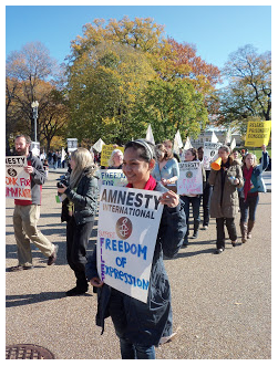Adryn Karma calls for release of her father in DC.