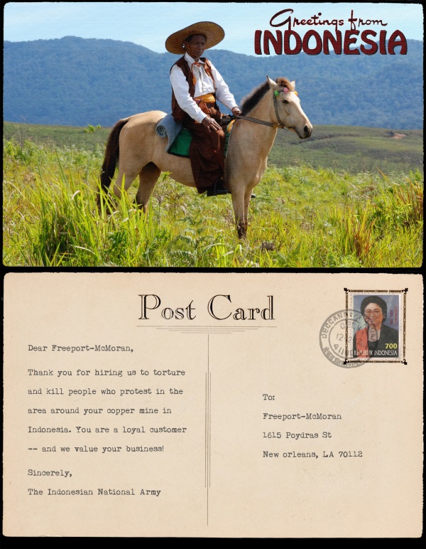 TNI writes Freeport a note of thanks.