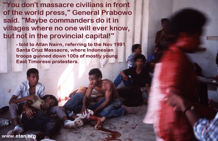 Prabowo: You don't massacre civilians in front of the world press.