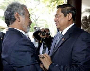 President Xanana Gusmao with President Susilo Bambang Yudhoyono