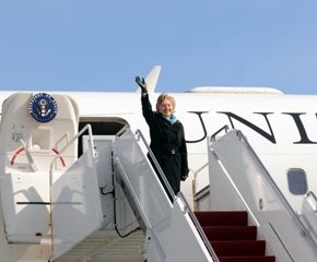 Secretary of State Clinton departs for Asia.